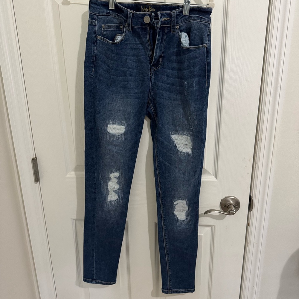 Blue Distressed Women's Jeans